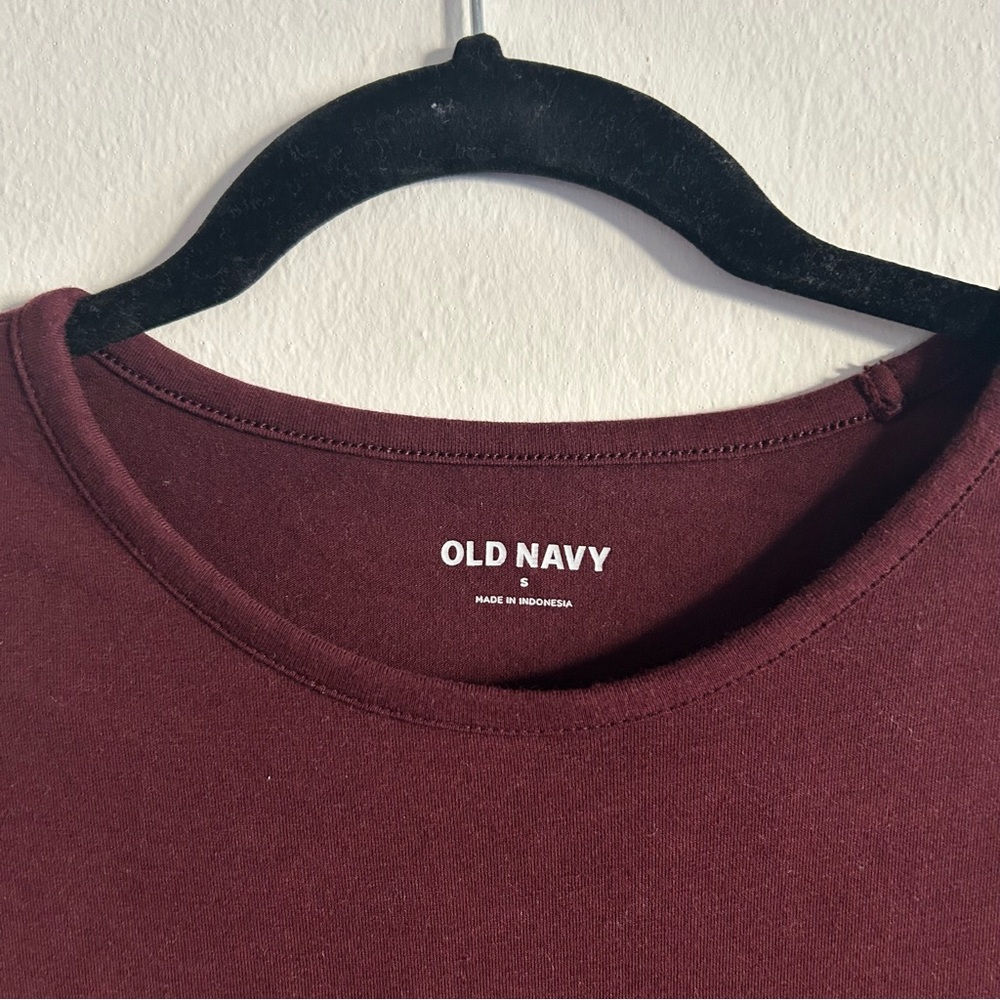 Old Navy • Maroon Long Sleeve Bodysuit - Picture 3 of 3